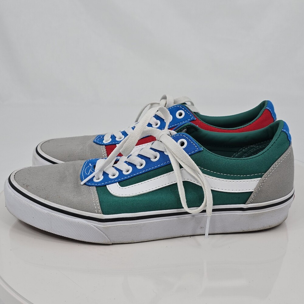 VANS Ward Lo Sneakers OLD SKOOL Primary Color Men 9.5 Red/Green Grey 507698